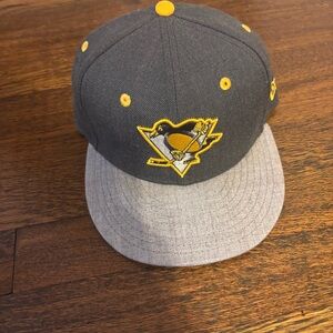 Pittsburgh Penguins Gray and Yellow Cap